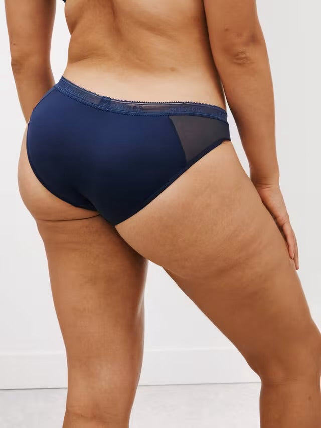 ‘Fleur’ bikini briefs in navy