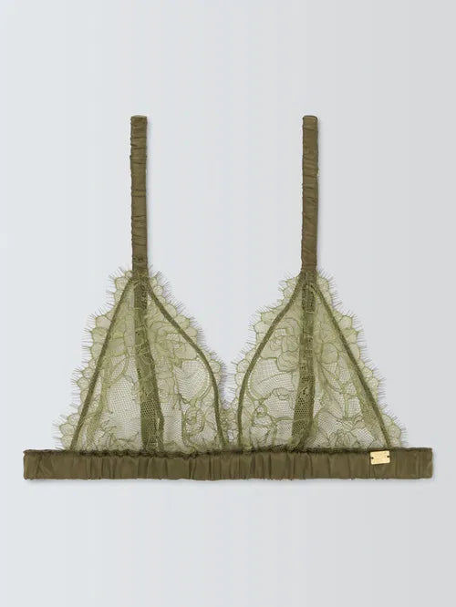 ‘Riley’ lace bralette in chartreuse