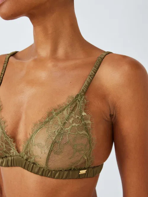 ‘Riley’ lace bralette in chartreuse