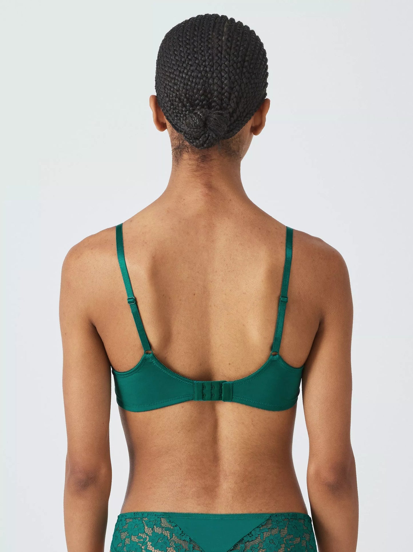 ‘Caroe’ high apex, non padded bra in green