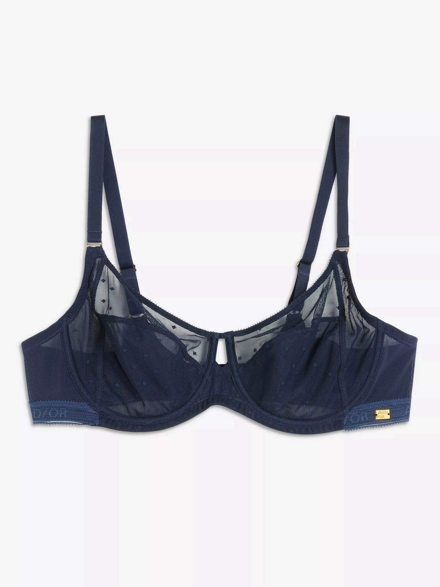 ‘Fleur’ spotted mesh, full support, non padded bra size 32E