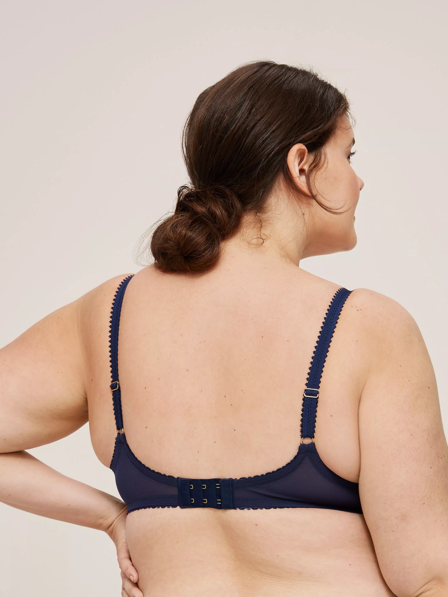 ‘Coralie’ full support balcony bra in navy size 34G