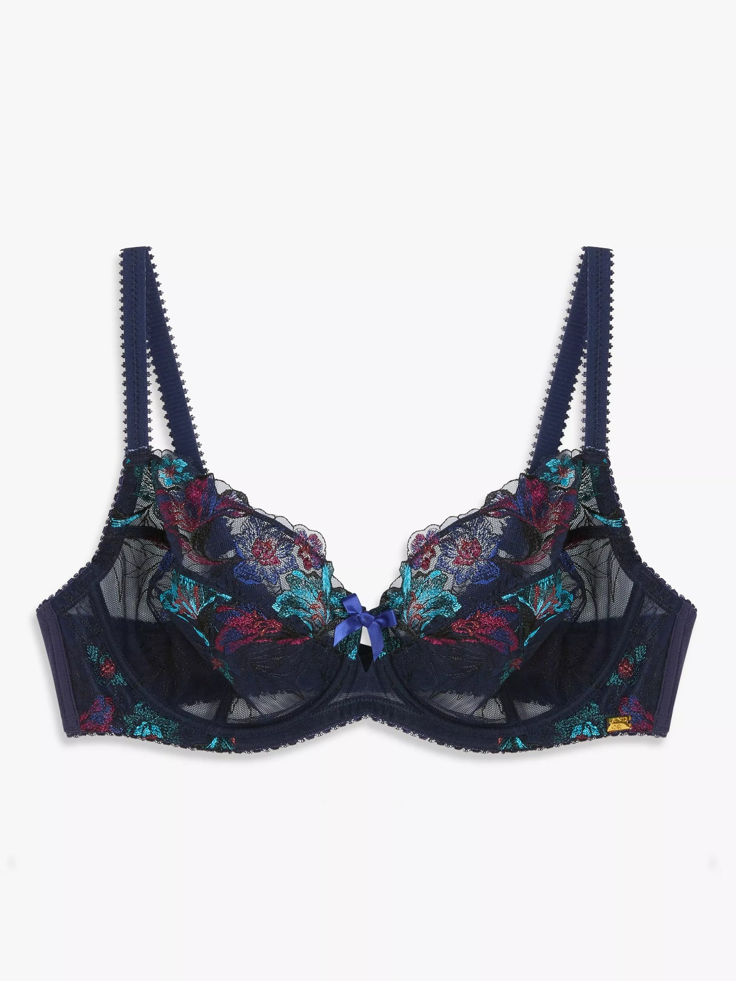 ‘Coralie’ full support balcony bra in navy size 34G