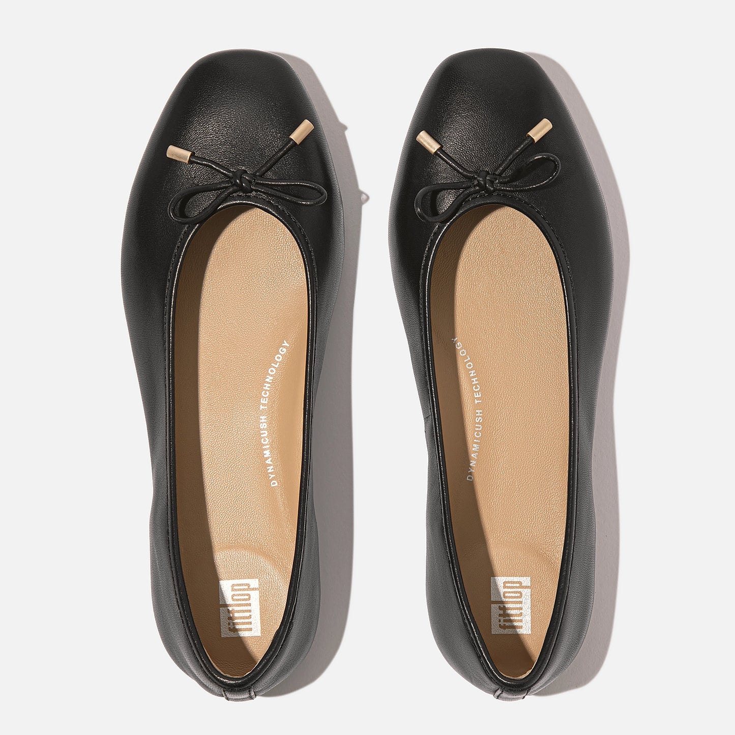 FITFLOP  delicate ballerina in black leather size 5.5 (38.5)
