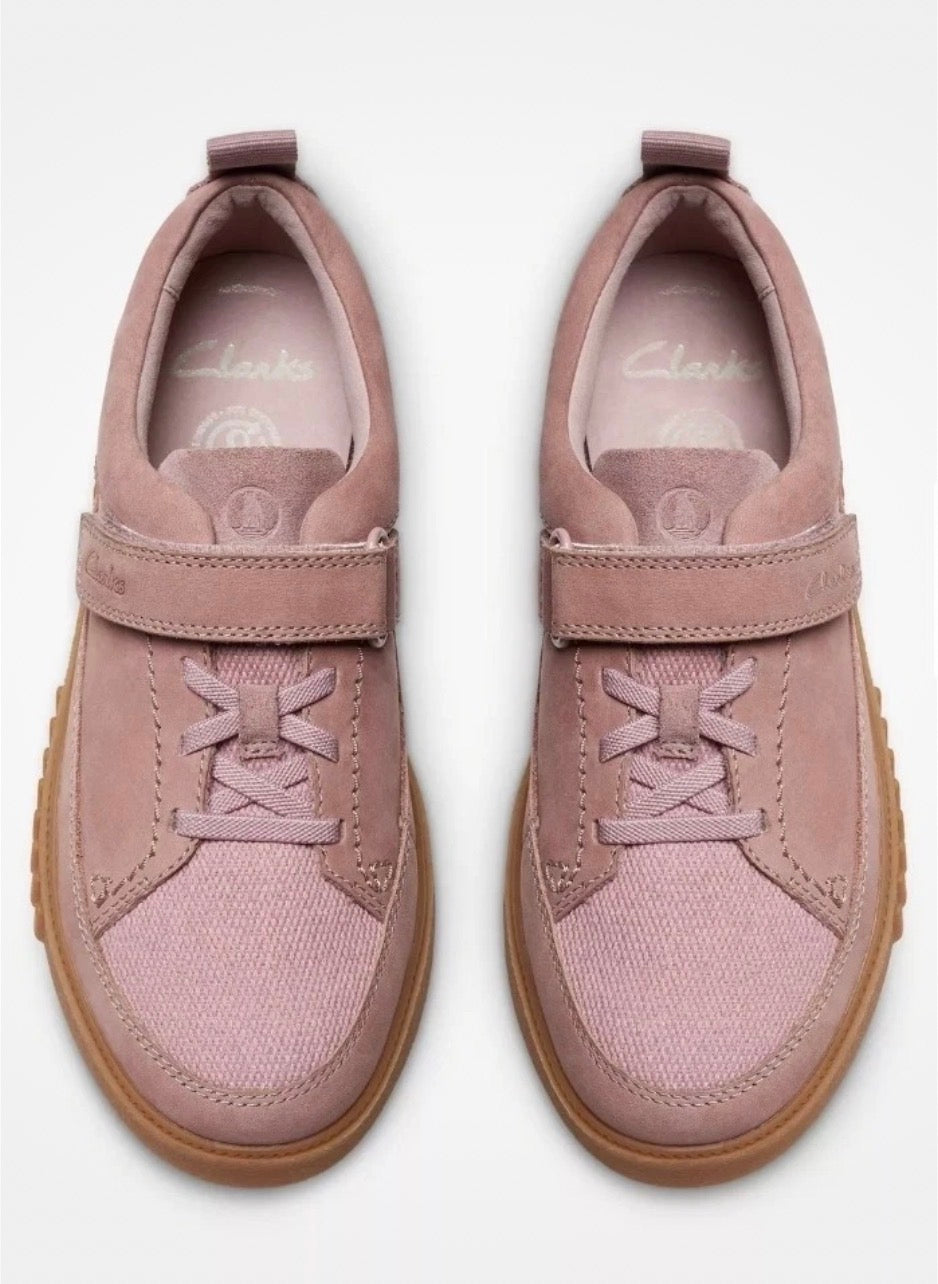 CLARKS Somerset Tor in dusty pink size 3G (35.5) wide