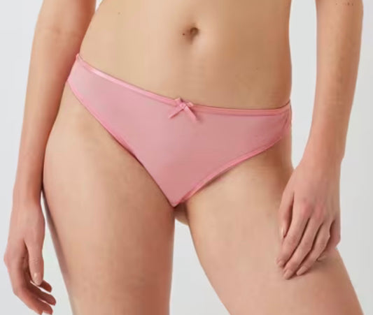 ‘Mabel’ lace bikini briefs in rose size 8