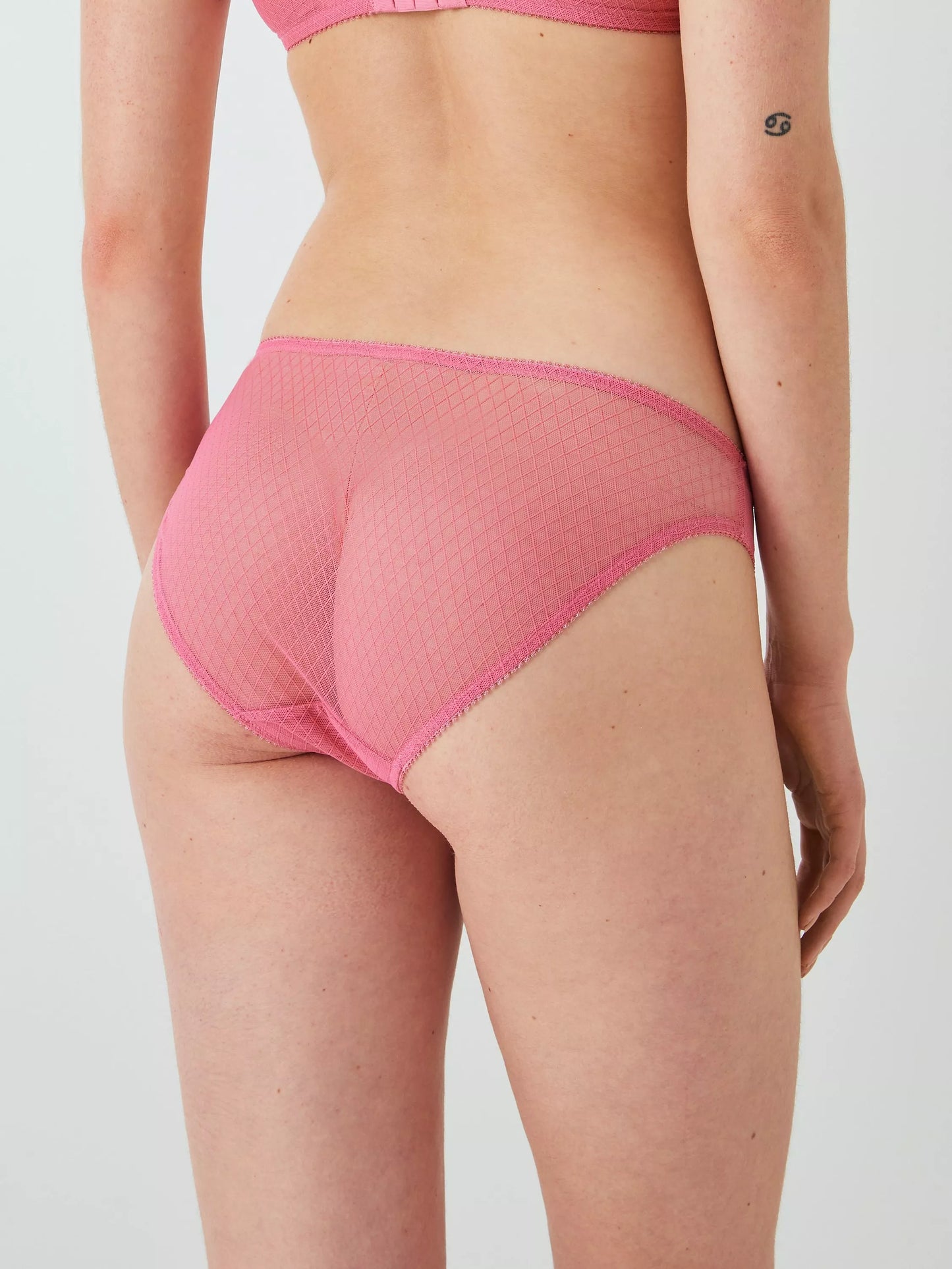 ‘Marley’ geo bikini briefs in rose