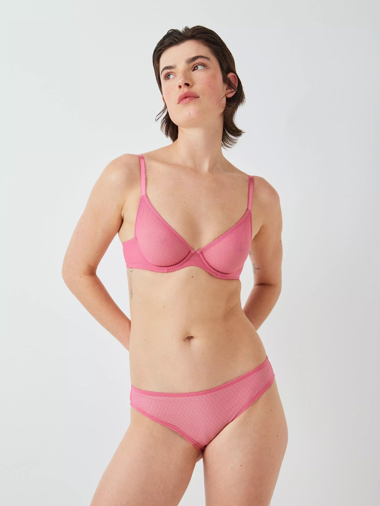 ‘Marley’ geo bikini briefs in rose