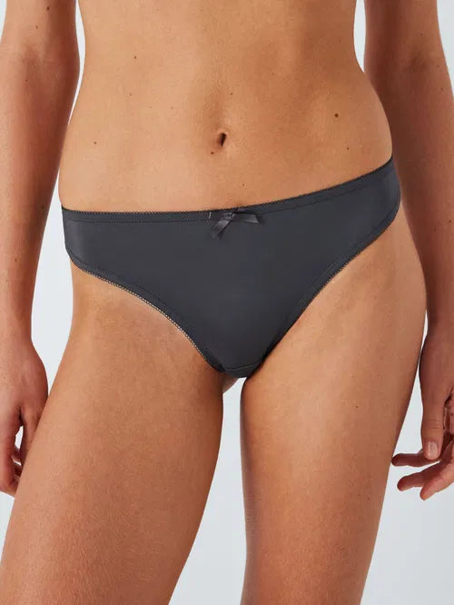 ‘Felicity’ lace back bikini briefs in graphite grey