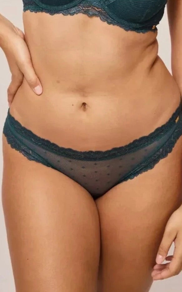 ‘Teagan’ bikini briefs in forest green size 18