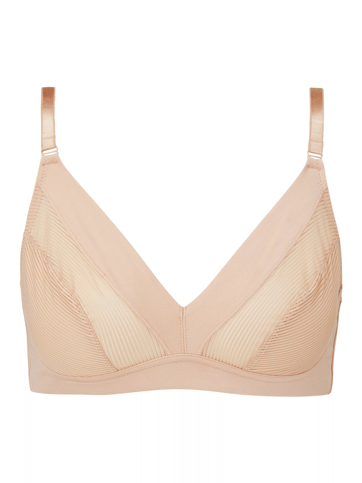 ‘Leah’ non wired, non padded bra in almond