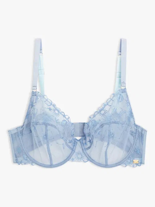 ‘Kiki’ cosmo, full support balcony bra in light blue size 32F