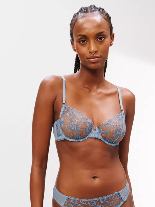 ‘Kiki’ cosmo, balcony bra in light blue size 34B