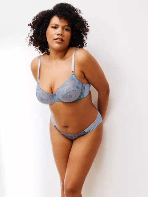 ‘Kiki’ cosmo, full support balcony bra in light blue size 32F