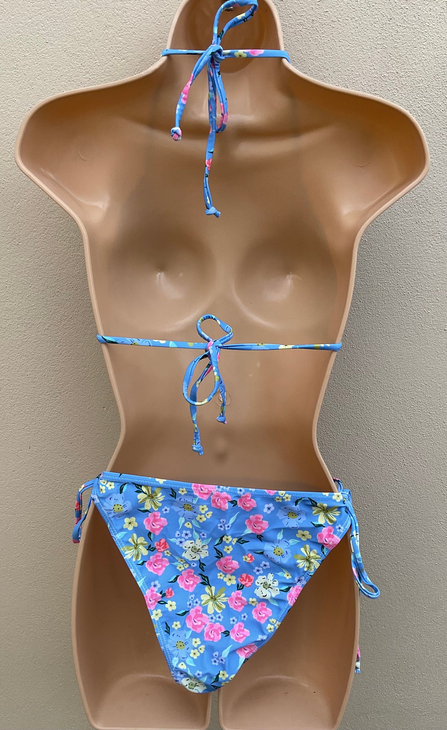 Sky blue floral bikini