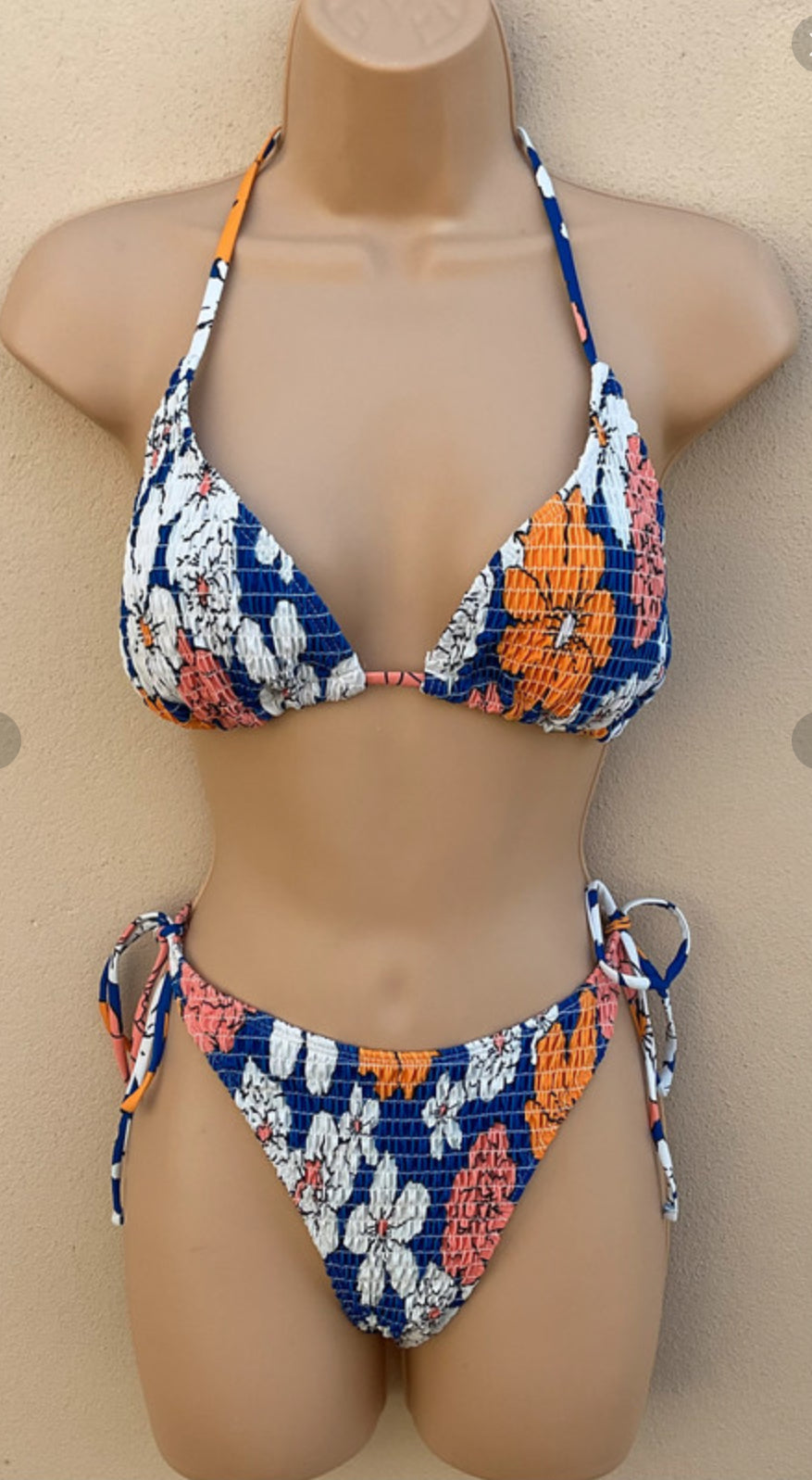 Shirred flower bikini size XL (14)
