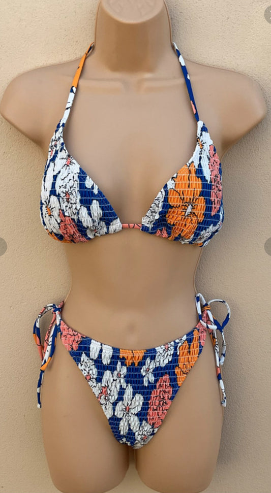 Shirred flower bikini size XL (14)