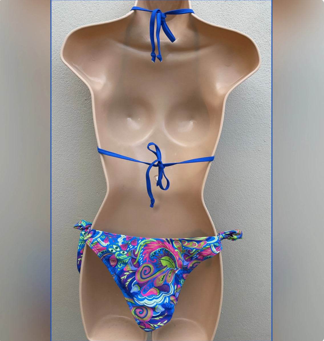 Fantasy bunny tie bikini in blue