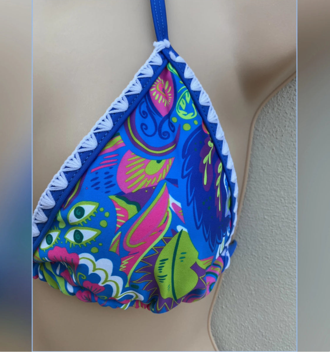 Fantasy bunny tie bikini in blue
