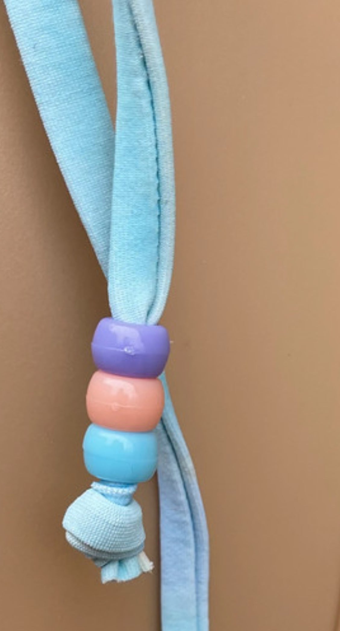 Marble soft pastel beaded bikini