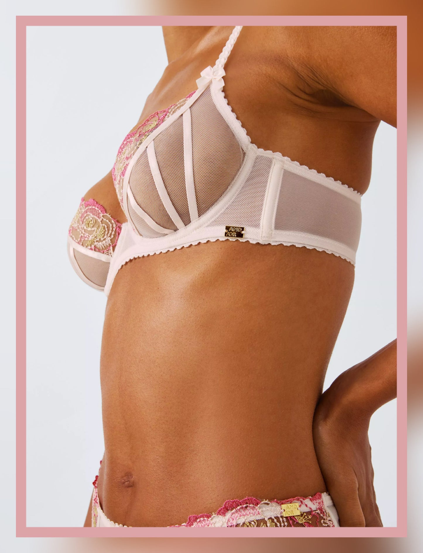 ‘Dani’ lace balcony bra