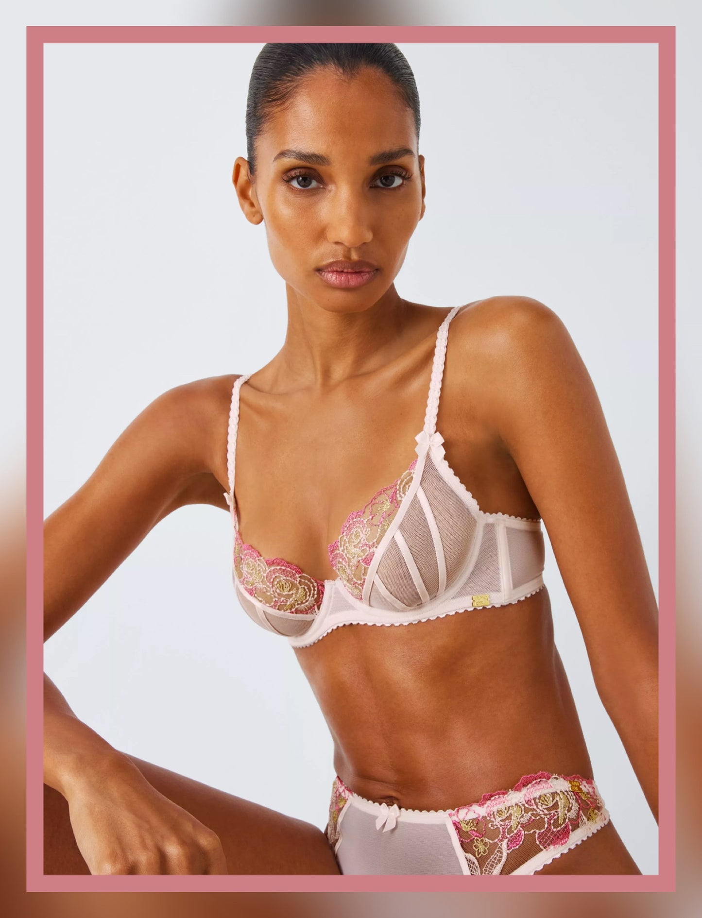 ‘Dani’ lace balcony bra