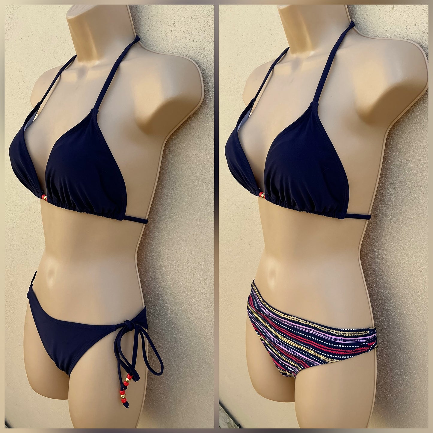 3 piece bikini set - John Lewis bottoms size M (10)